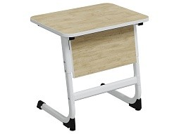 Стол 1-местный школьный 3-5 г/р "Логика" регулируемый СУ.1.35.Л-Б.Д (дуб "Бардолино", м/к белый)