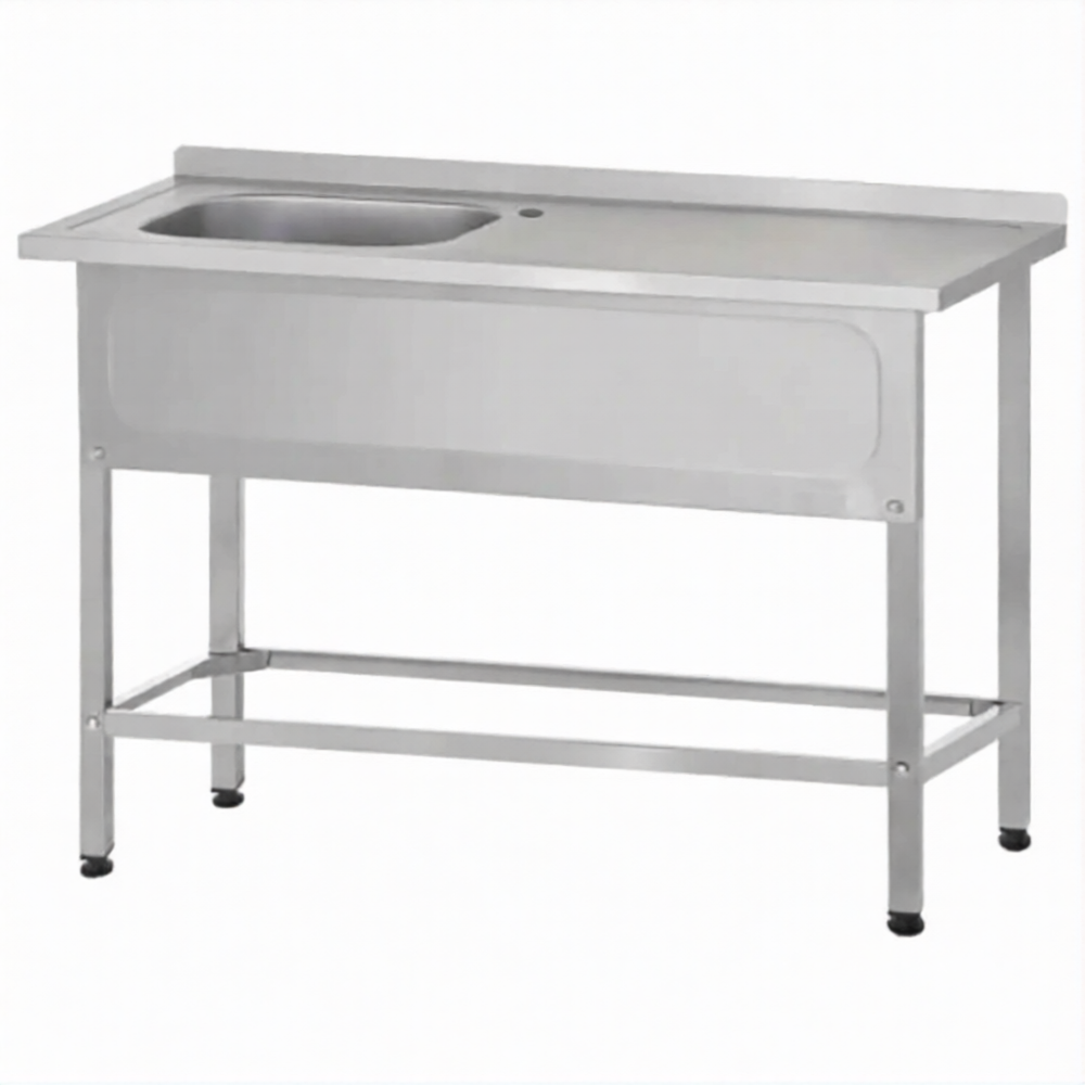 Ванна с рабочей поверх. РПЦн  860х1200х600 левое м/о 400, борт, экран (ножка проф.)