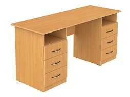 Стол для учителя письменный 2-тумбовый 1600 мм (мод.3)