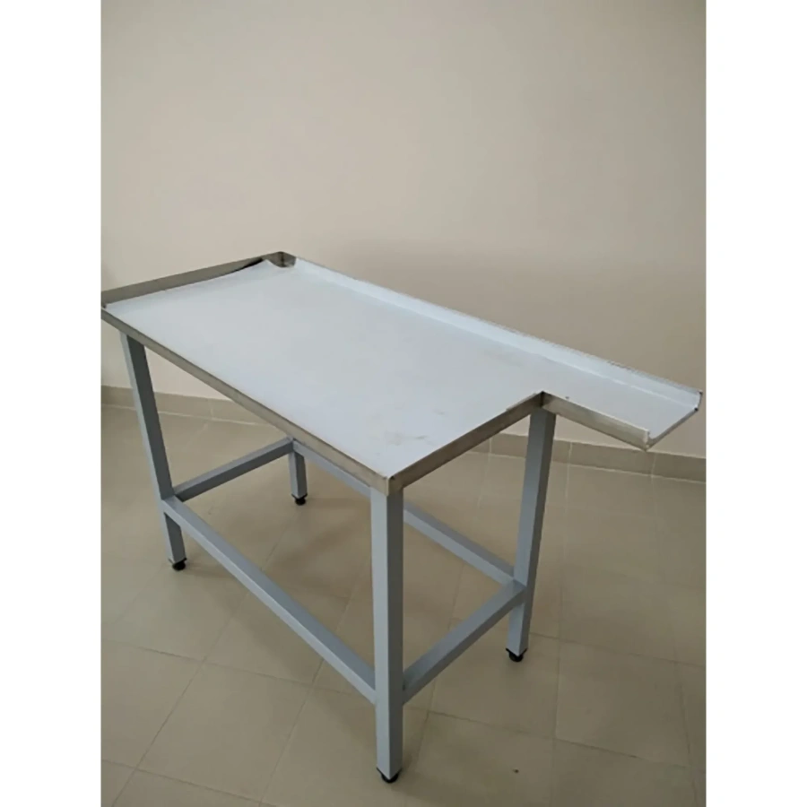 Стол для мяса 830х1300х600 мм, с выступом, 304 1,5мм, каркас разборный окраш