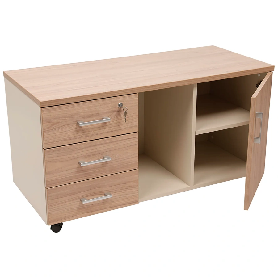 Тумба для оргтехники NPW-410 вяз натуральный/бежевый
