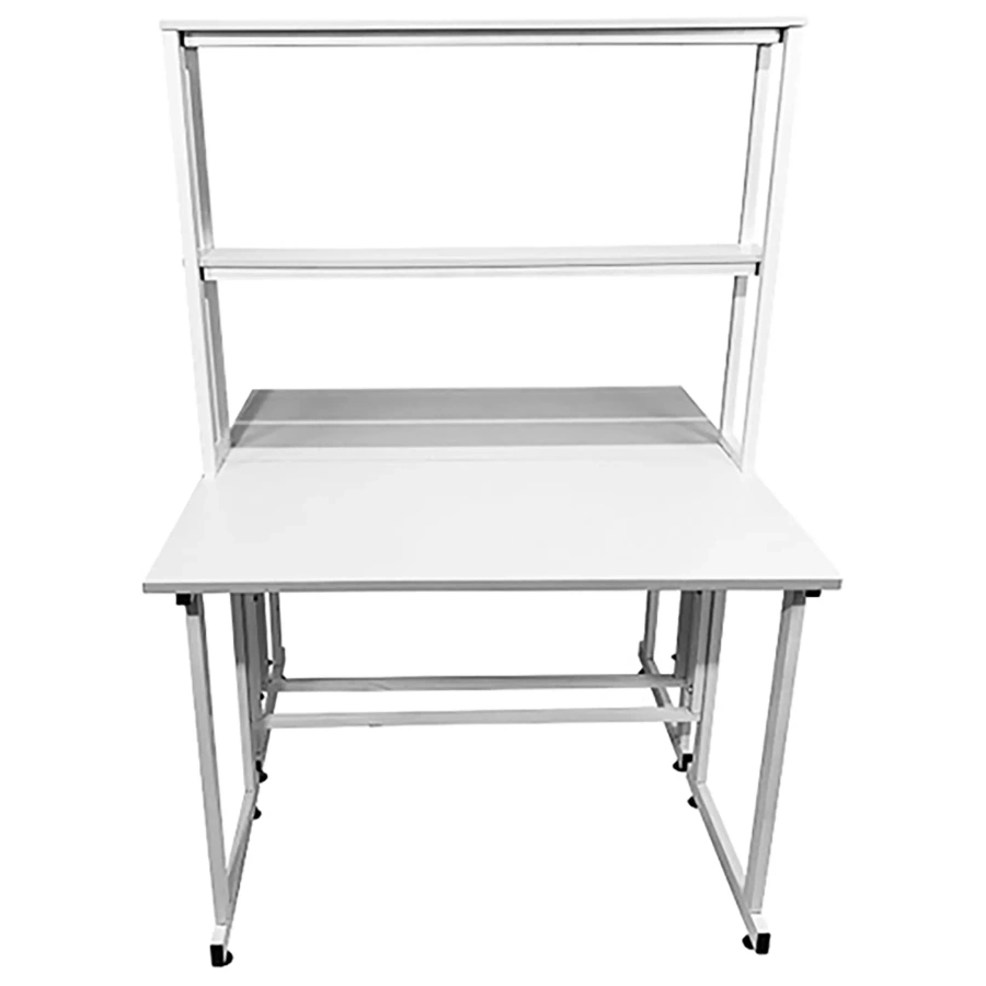 Стол лабораторный островной с надстройкой Сло 22.013 (белый)