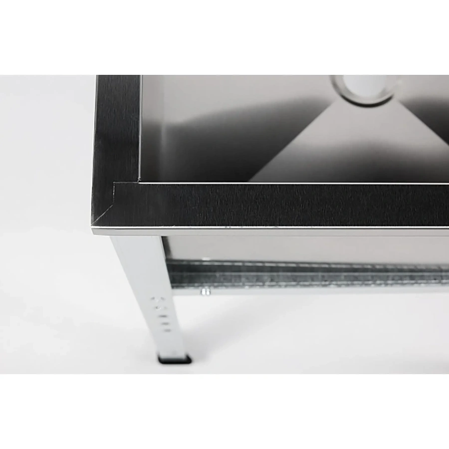 Ванна моечная двухсекционная с бортом ВМС-2/8-Б-ЭЦ