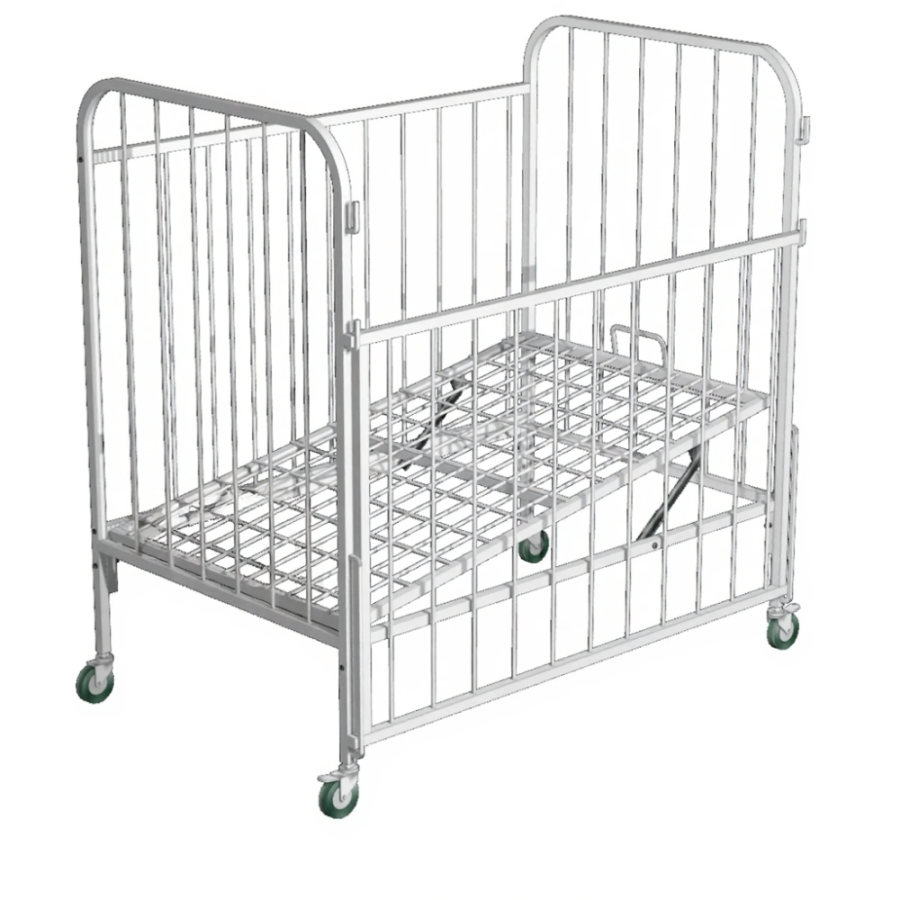 Кровать детская (1-5 лет) с ограждением КДФ (каркас белый), матрац