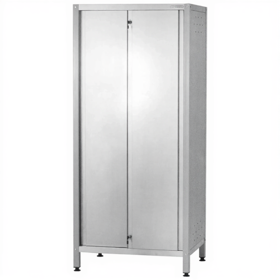 Шкаф кухонный ШЗКп - 1800х1500х500 «Profi lnox» (двери-купе, 3 сплошные полки, без к-та замков)