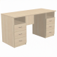 Стол рабочий с двумя тумбами СрТ-9 (ЛДСП дуб молочный)