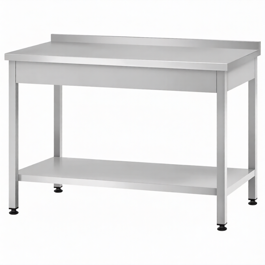 Стол производственный СПРп - 860х600х600 «Profi Inox», борт (полка сплошная)