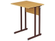 Стол школьный 1-местный 6 г/р нерегулируемый (бук, м/к коричневый, плоскоовальная труба)