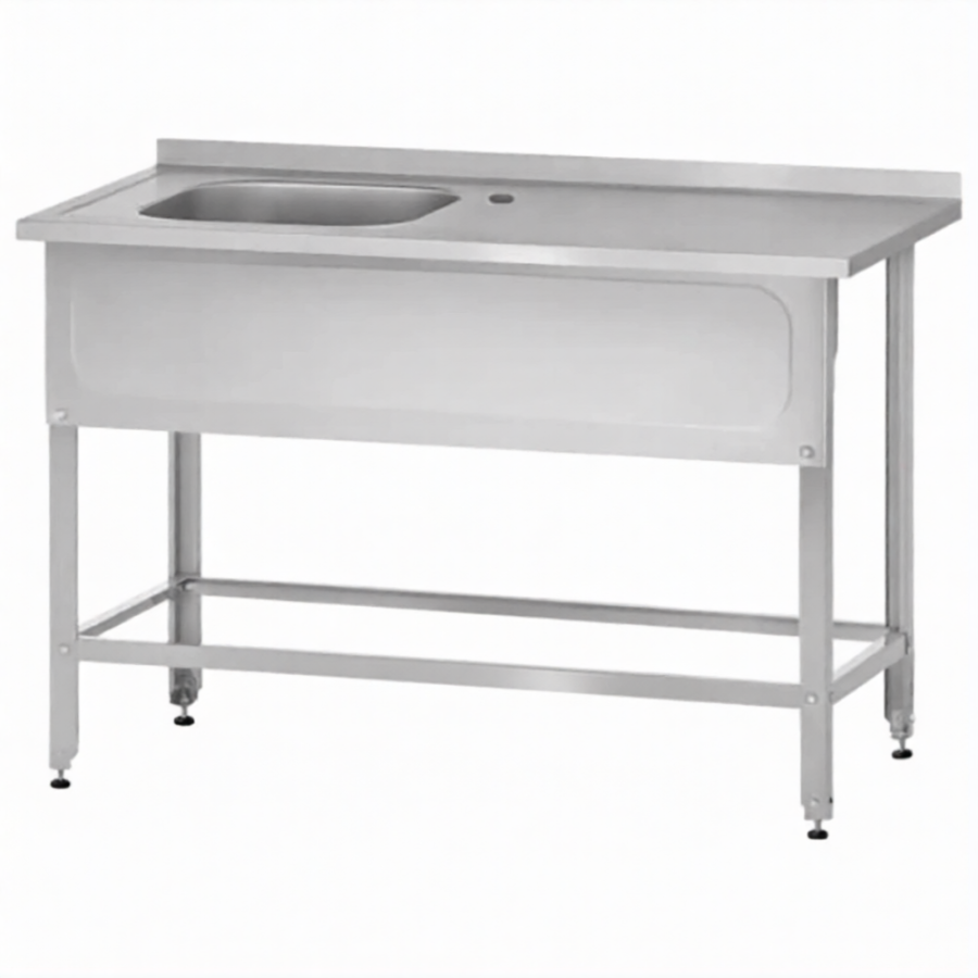 Ванна с рабочей поверх. РПЦн  860х1200х600 правое м/о 500, борт, экран (ножка угловая)