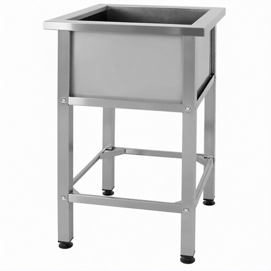 Ванна моечная ВМСн 530  1 м/о 430х430х300 (полка с отв. борт; ножка проф. тр. 40х40)