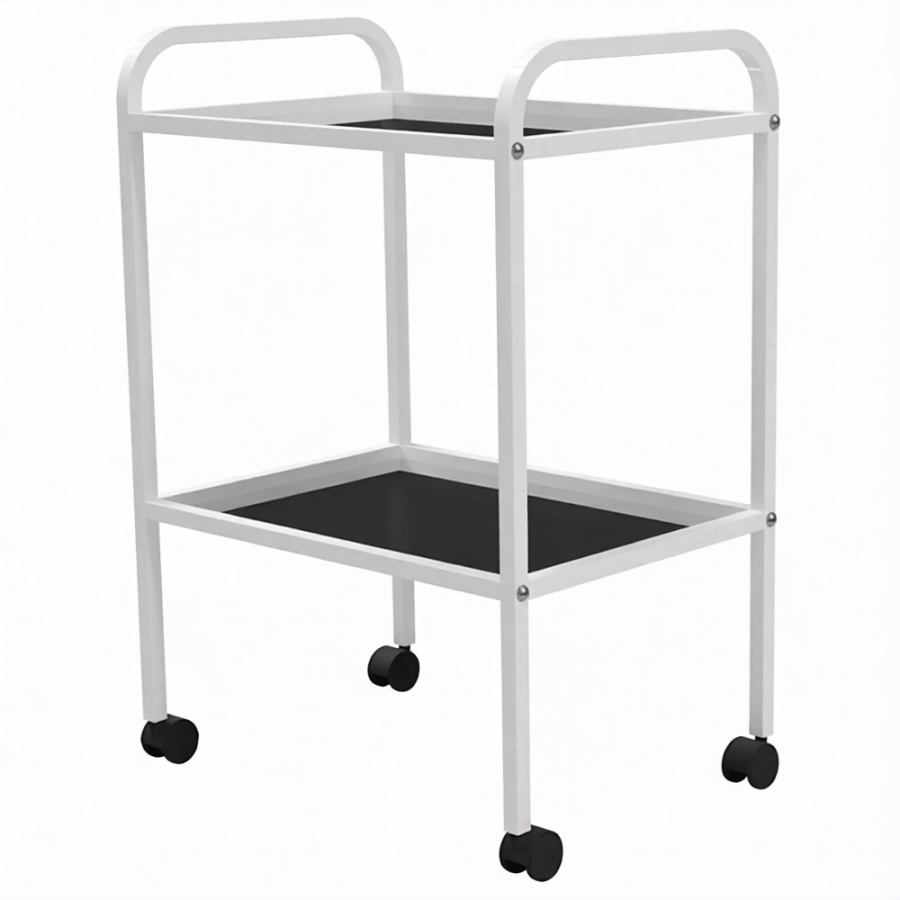 Стол медицинский инструментальный СМИ-02 (полки стекло, колёса пластик)